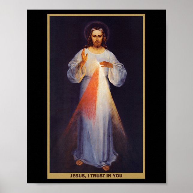 The Divine Mercy Shirt Premium  Poster (Framsidan)