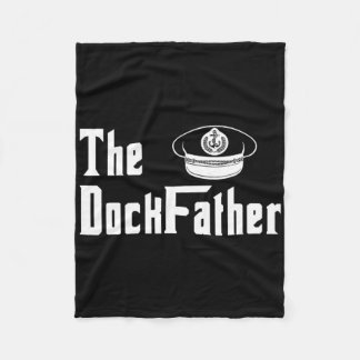 The Dock Pappa Kapten På Båten Pappa Rolig Pappa Fleecefilt