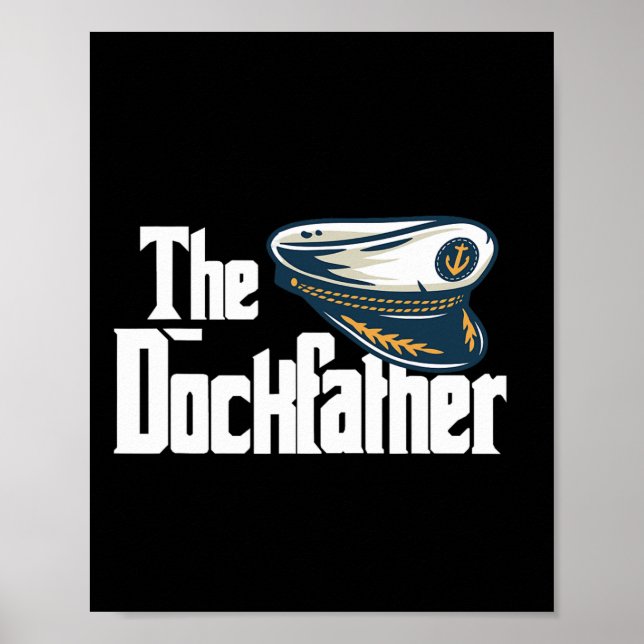 The Dockfather Roligt Båttur Fiske Båt Pappa Capt Poster (Framsidan)