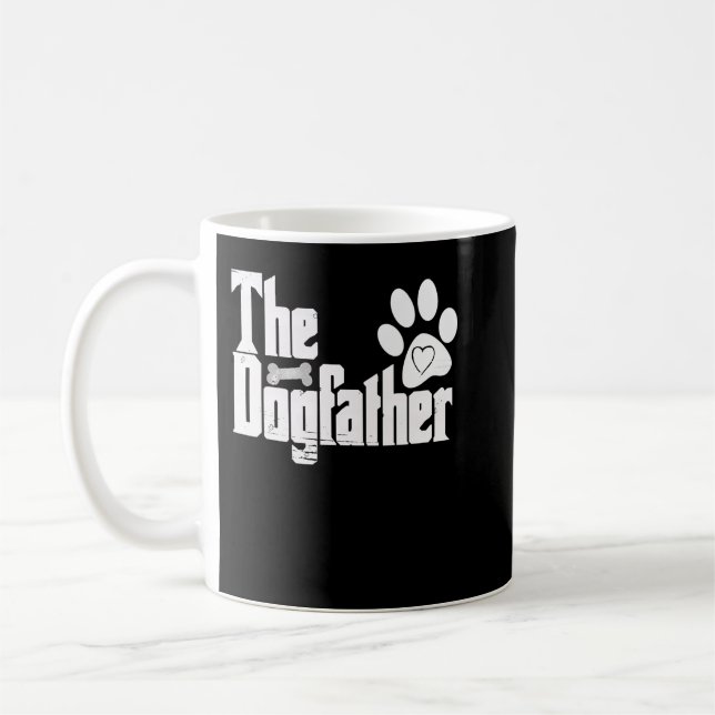 The Dogfather Bone Dog Lover Dad Funny Father's Da Kaffemugg (Vänster)