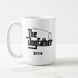 The Dogfather Hundpappa Vit på mörk Kaffemugg