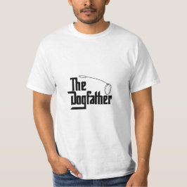 The Dogfather Hundpappa Vit på mörk T Shirt