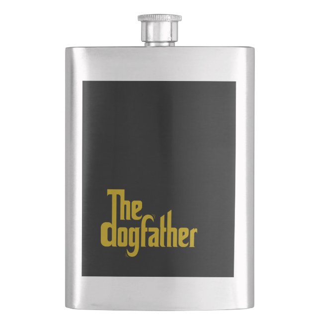 The Dogfather - Pappa till hund Fars dag-present  Fickplunta (Framsidan)
