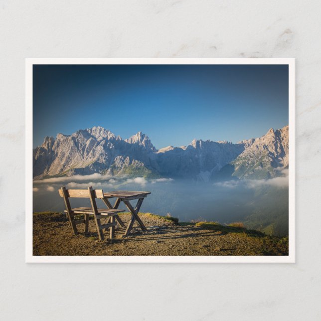 The Dolomites Mountain View Hiking Italy Vykort (Framsida)