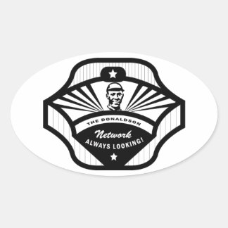 The Donaldson Network Oval Sticker Ovalt Klistermärke