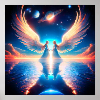 The Double Angels on 24x24 Wall  Poster