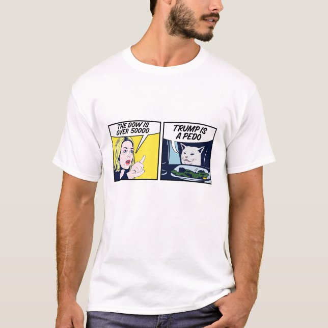 The Dow is over 50,000 Pam Bondi Epstein Files T Shirt (Framsida)