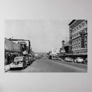 The Downtown View of Chehalis, Washington Photogra Poster