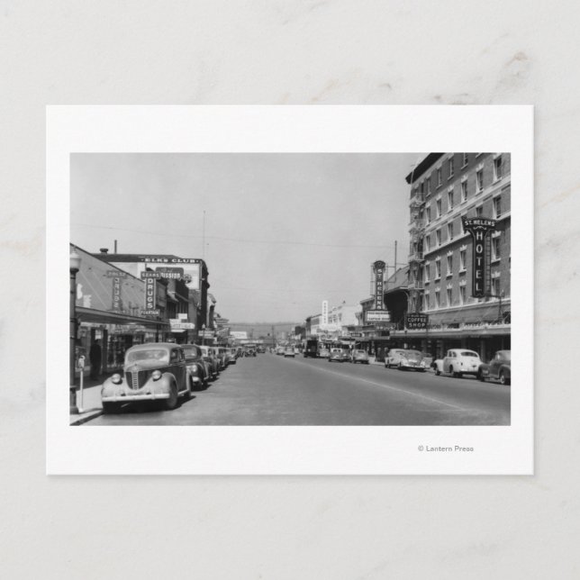 The Downtown View of Chehalis, Washington Photogra Vykort (Framsida)