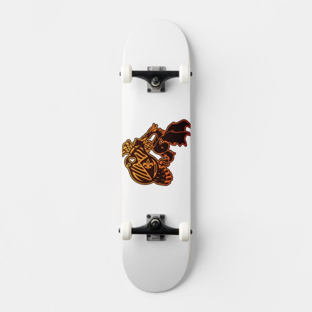 The_Dragon_Strikes Skateboard Bräda 19,5 Cm (Framsida)