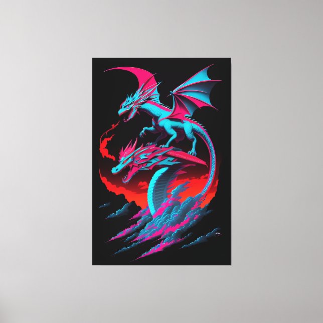 The Dragon Surf Rider Canvastryck (Framsida)