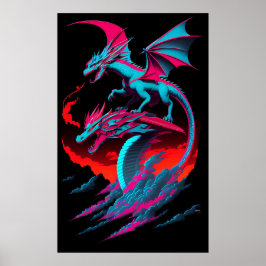 The Dragon Surf Rider Poster