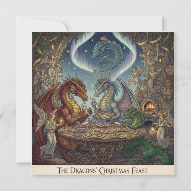 The Dragons' Christmas Feast – Holiday Invitation (Framsida)