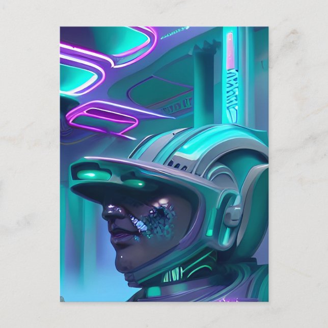The Dream Police - Vaporwavekonst Vykort (Framsida)