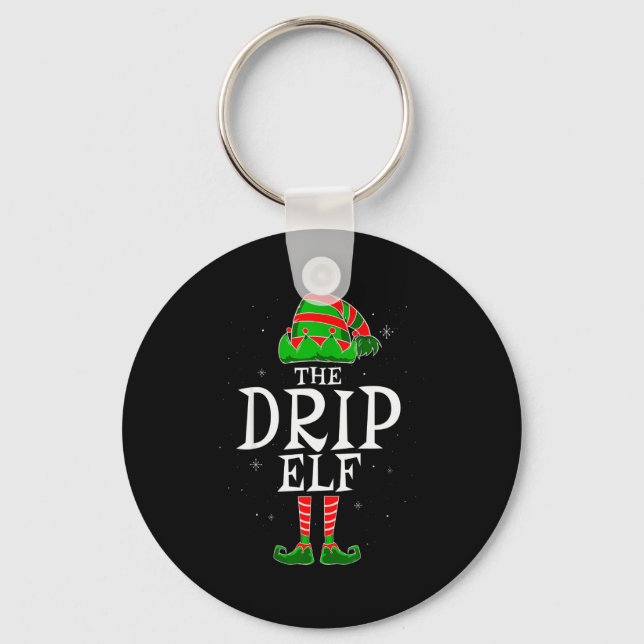 The Drip Elf Group Matching Family Christmas Swag  Nyckelring (Framsida)