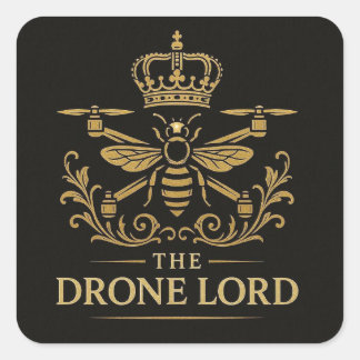 The Drone Lord Lux Sticker Fyrkantigt Klistermärke