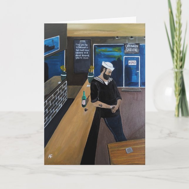 The Drunken Sailor Painting by Alfred Fox Kort (Framsida)