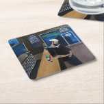 The Drunken Sailor Painting by Alfred Fox Underlägg Papper Kvadrat<br><div class="desc">The Drunken Sailor Painting by Alfred Fox Drink Coaster.</div>
