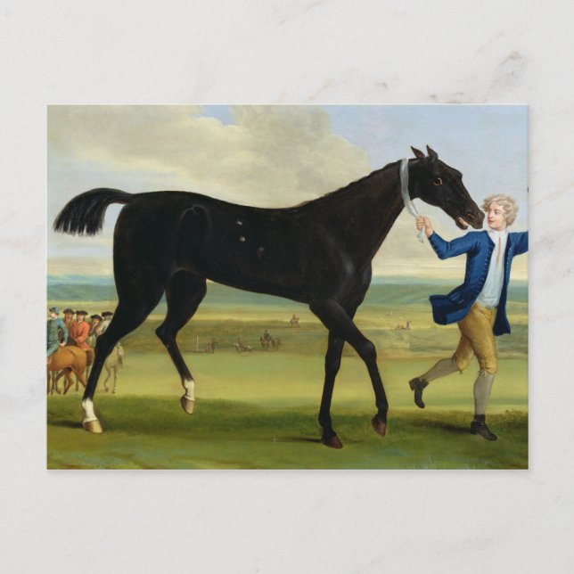 The Duke of Rutland's 'Bonny Black', c.1720 (Olja  Vykort (Framsida)