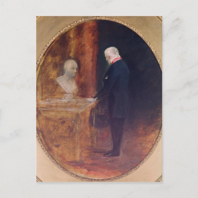 The Duke of Wellington Studying Vykort (Framsida)