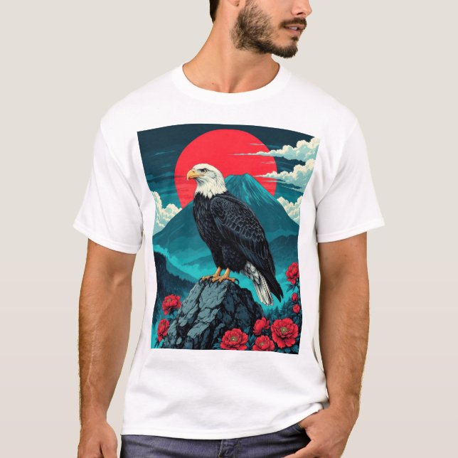The Eagle on the mountain T Shirt (Framsida)