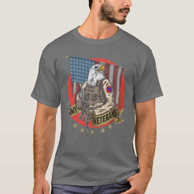 The eagle Veterans army  T Shirt (Framsida)