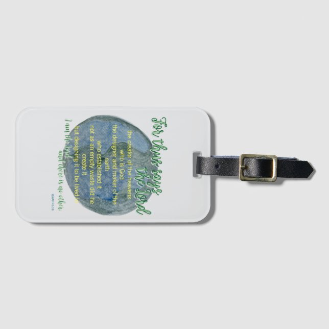 The Earth He Formed Bagagebricka (Framsida horisontal)