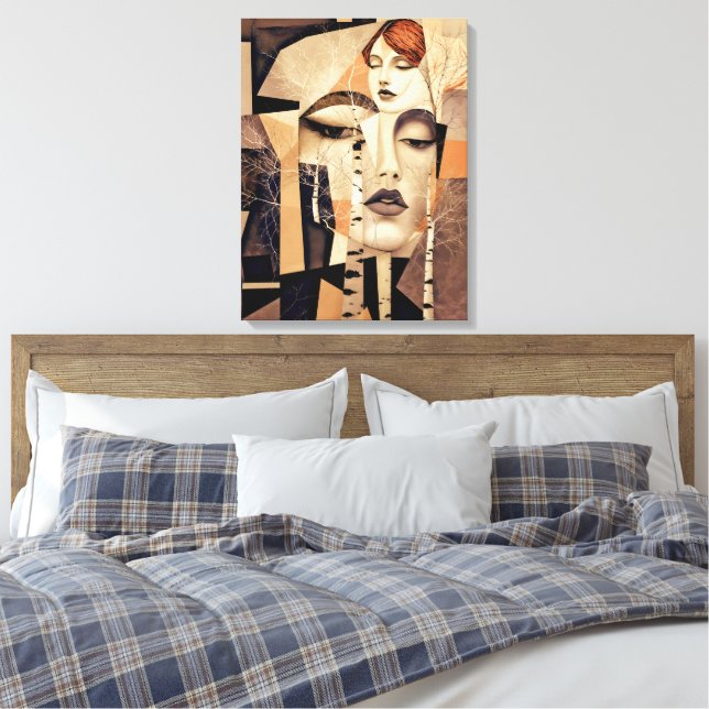 The Echo of “Virelle” – An Abstract Portrait Canvastryck (Insitu (sovrum))