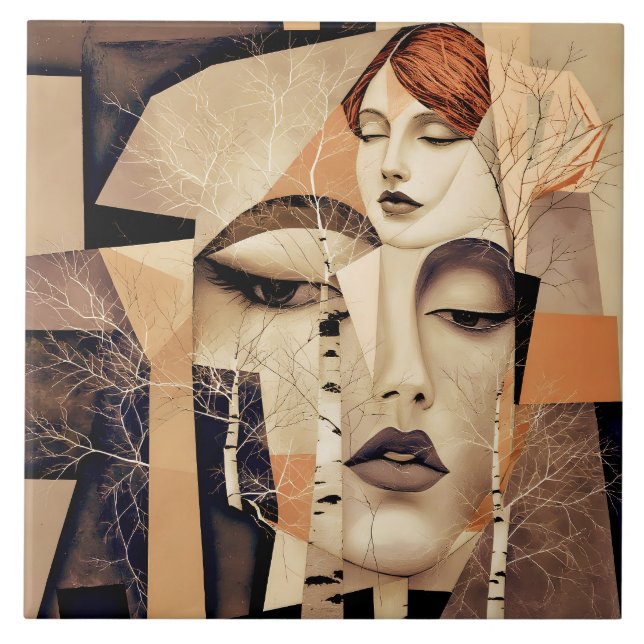 The Echo of “Virelle” – An Abstract Portrait Kakelplatta (Framsidan)