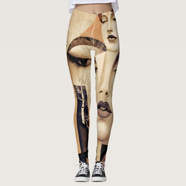 The Echo of “Virelle” – An Abstract Portrait Leggings (Framsida)