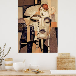 The Echo of “Virelle” – An Abstract Portrait Poster