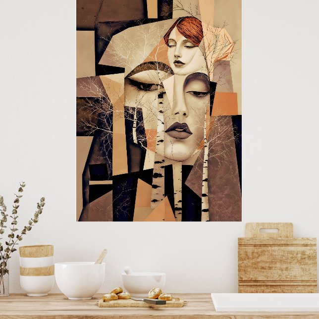 The Echo of “Virelle” – An Abstract Portrait Poster (Kök)