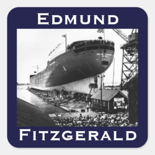 The Edmund Fitzgerald Fyrkantigt Klistermärke