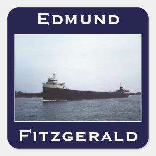 The Edmund Fitzgerald Fyrkantigt Klistermärke
