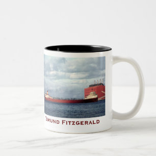 The Edmund Fitzgerald med namn på besättningen Två-Tonad Mugg