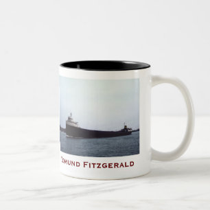 The Edmund Fitzgerald med namn på besättningen Två-Tonad Mugg