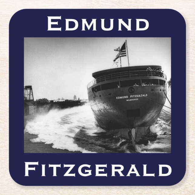 The Edmund Fitzgerald Underlägg Papper Kvadrat (Framsidan)