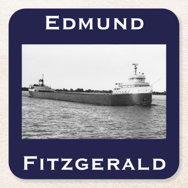 The Edmund Fitzgerald Underlägg Papper Kvadrat (Framsidan)