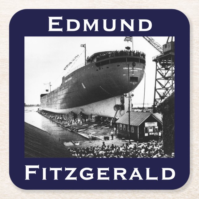 The Edmund Fitzgerald Underlägg Papper Kvadrat (Framsidan)