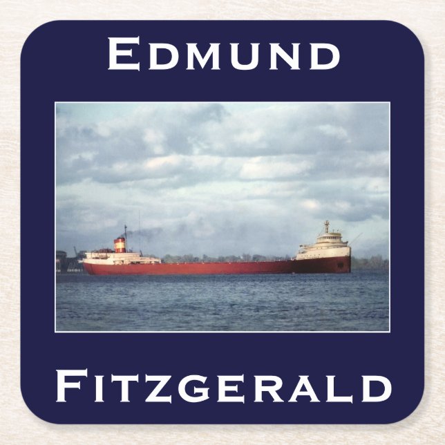 The Edmund Fitzgerald Underlägg Papper Kvadrat (Framsidan)