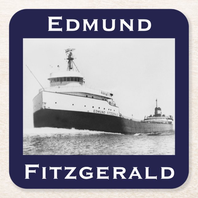 The Edmund Fitzgerald Underlägg Papper Kvadrat (Framsidan)