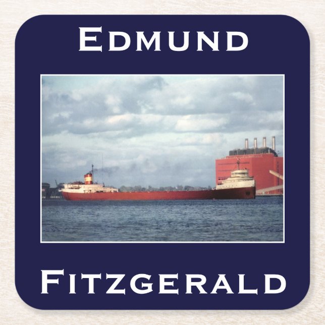 The Edmund Fitzgerald Underlägg Papper Kvadrat (Framsidan)