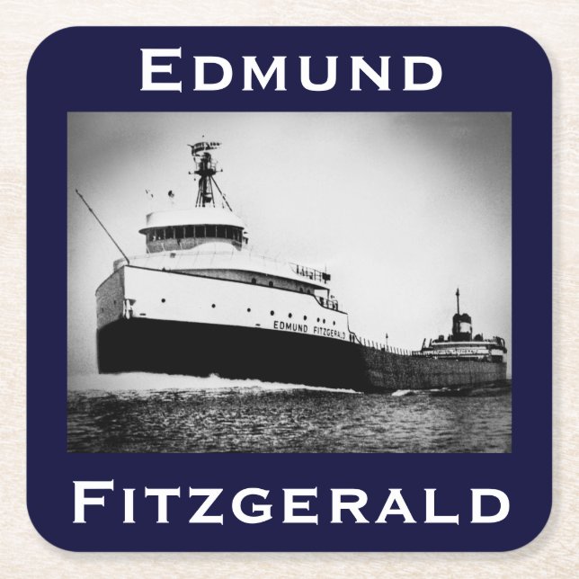 The Edmund Fitzgerald Underlägg Papper Kvadrat (Framsidan)