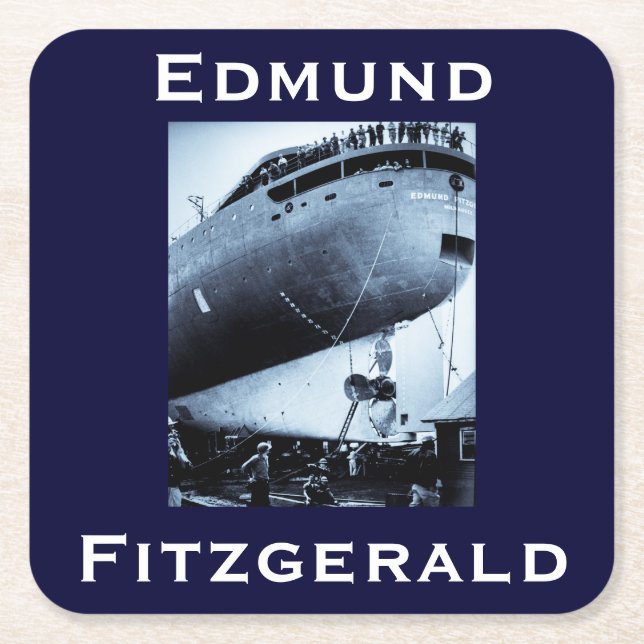 The Edmund Fitzgerald Underlägg Papper Kvadrat (Framsidan)