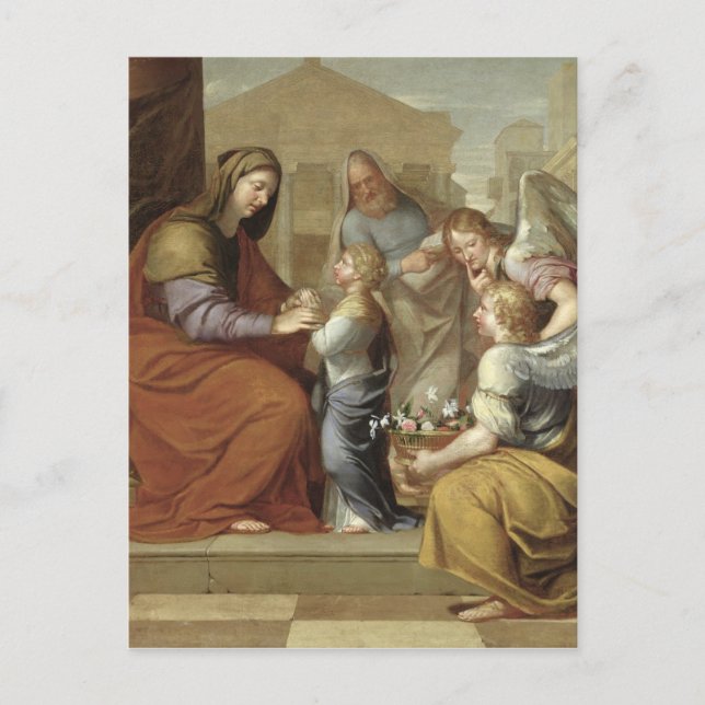 The Education of the Virgin, 1658 Vykort (Framsida)