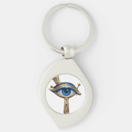 The Egyptian Eye´7 Swirl Silverfärgad Nyckelring