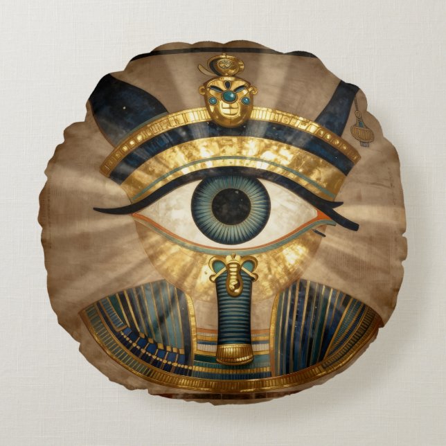 The Egyptian Eye´9 Rund Kudde (Framsidan)