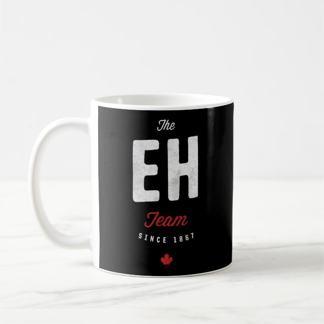 The Eh Team 1867 Canada Maple Löv Canadian Hockey Kaffemugg (Vänster)