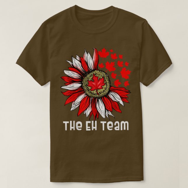 The Eh Team Canadian Day Solros Maple Löv Funn T Shirt (Design framsida)