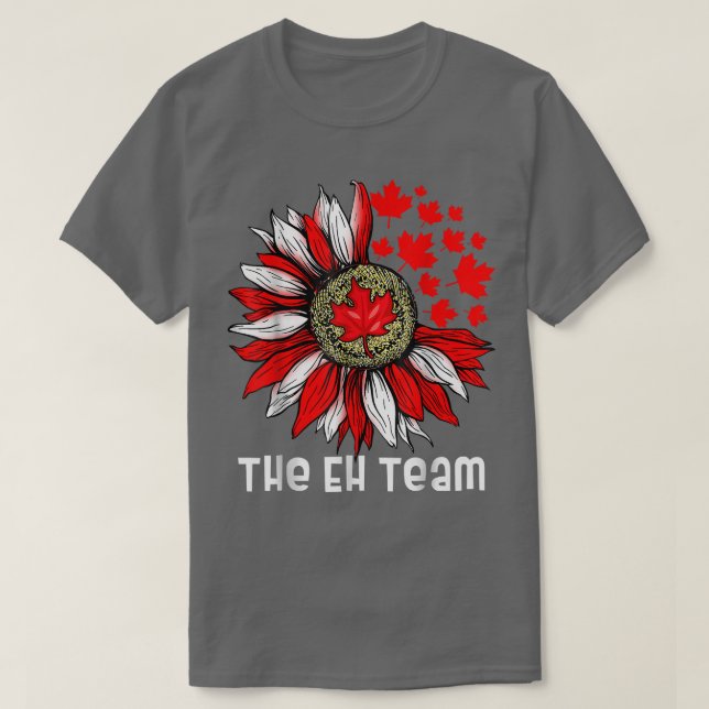 The Eh Team Canadian Day Solros Maple Löv T Shirt (Design framsida)